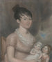 Anna Margaret Blake og hendes to børn - Anonym — visning af kunstværket