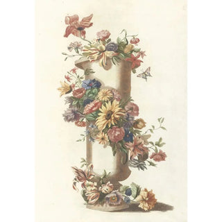 Anonymous - Cilindrische vaas met bloemenkrans.webp
