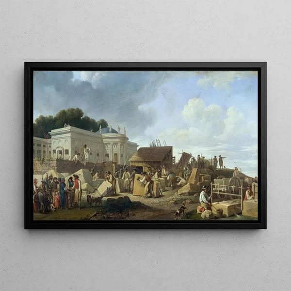 Anonymous - Lhtel de Salm en construction vers 1786 actuel 7me arrondissement.webp