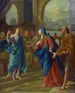 Marie og Josef finder Jesus som tolvårig i Templet - Anonym — visning af kunstværket