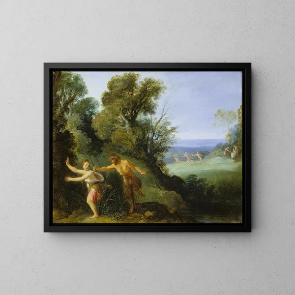 Pan et Syrinx - Anonym — indrammet kunstværk på væggen