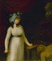 Portrait af Charlotte Corday 1768-1793 i det øjeblik, hvor hun netop har myrdet Marat - Anonym — visning af kunstværket