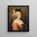 Portræt af Rubens' hustru - Anonym — indrammet kunstværk på væggen
