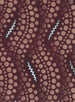 Motif textile med overlappende lodrette bånd af bølgende rækker af prikker og zigzagbånd - Anonym — visning af kunstværket