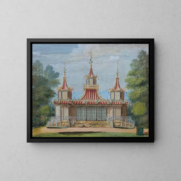 Le temple de la pêche, Virginia Water, Angleterre - Anonym — indrammet kunstværk på væggen