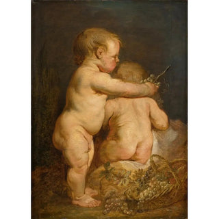 Anonymous - Two Naked Children with Grapes.webp