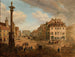 Vue depuis la place du Château vers Krakowskie Przedmieście - Anonyme — visning af kunstværket