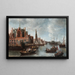 Vue de la Nieuwe Kerk à Amsterdam - Anthonie Beerstraaten — indrammet kunstværk på væggen