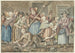 En mand, der havde slået sin kone, bliver straffet af en gruppe kvinder i Vinkestraat i Amsterdam, 1768 - Anthonie Drost — visning af kunstværket