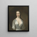 Portrait af en dame, traditionelt identificeret som Joyce Leeson - Anthony Lee — indrammet kunstværk på væggen