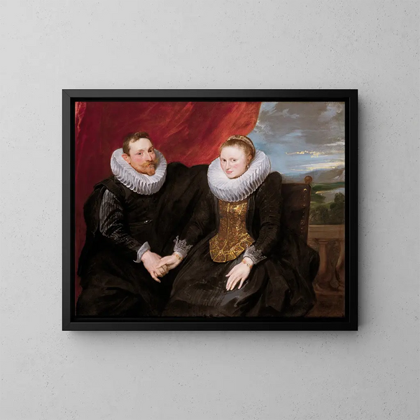 Et gift par - Antoine van Dyck — indrammet kunstværk på væggen