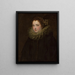 Portrait af en adelige kvinde - Antoine van Dyck — indrammet kunstværk på væggen