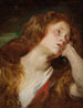 En ung kvinde hviler sit hoved, sandsynligvis Magdalene penitent - Antoine van Dyck — visning af kunstværket