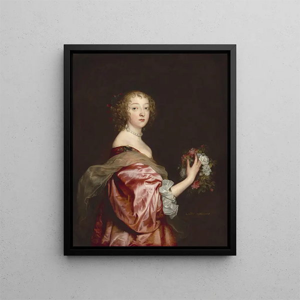 Catherine Howard Lady d'Aubigny - Antoine van Dyck — indrammet kunstværk på væggen
