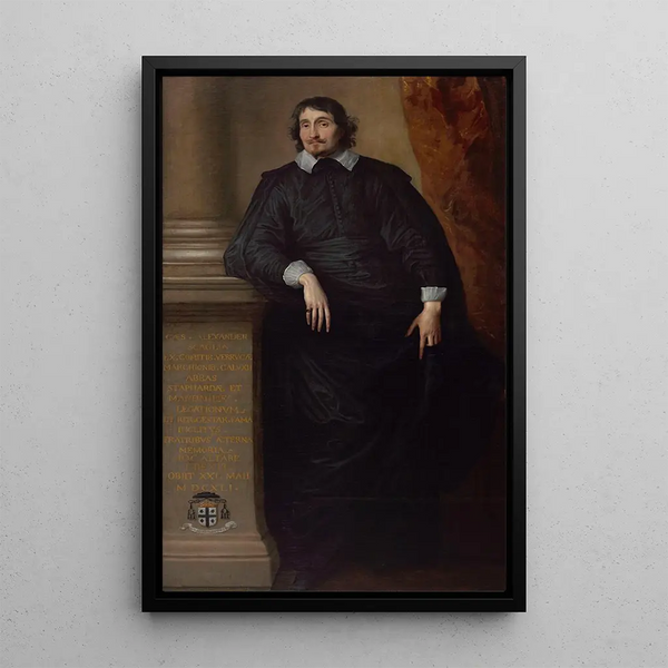 Cesare Alessandro Scaglia di Verrua abbé de Staffarda og Mandanici - Antoine van Dyck — indrammet kunstværk på væggen