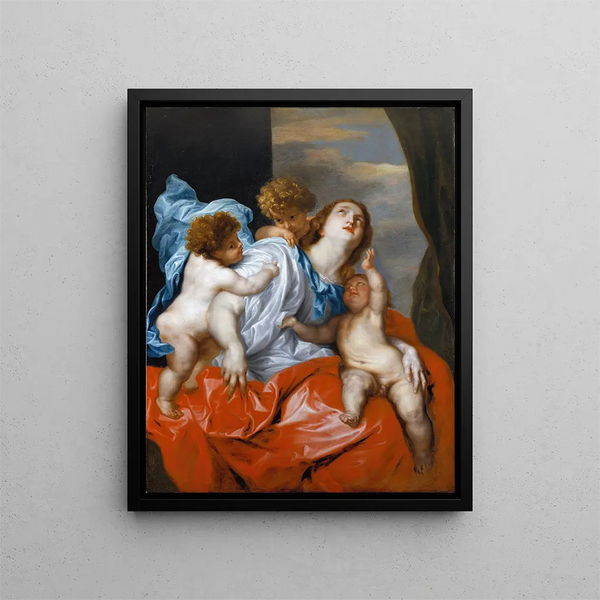 Charité - Antoine van Dyck — indrammet kunstværk på væggen