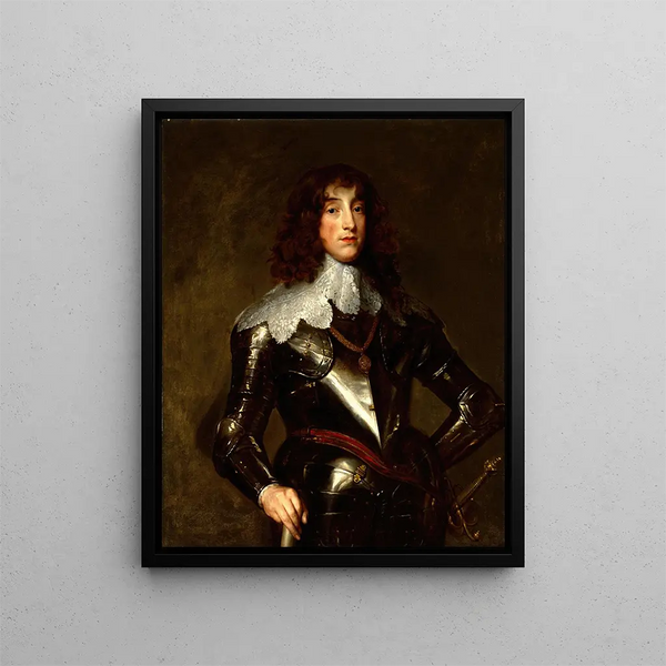 Charles Louis Elector Palatin - Antoine van Dyck — indrammet kunstværk på væggen