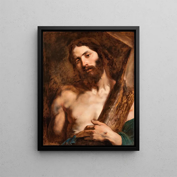 Den Kristus bærer korset - Antoine van Dyck — indrammet kunstværk på væggen