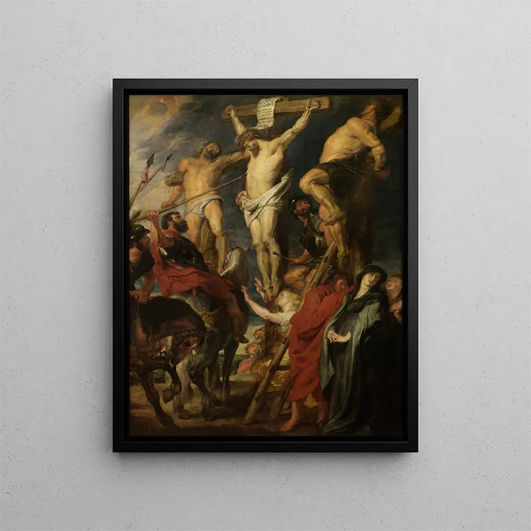 Christ on the Cross Le coup de lance - Antoine van Dyck — indrammet kunstværk på væggen