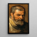 Tête d'homme barbu - Antoine van Dyck — indrammet kunstværk på væggen