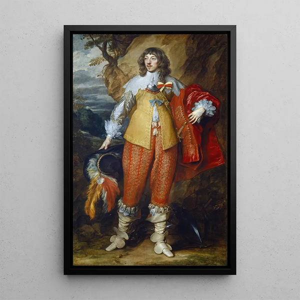 Henri II af Lorraine - Antoine van Dyck — indrammet kunstværk på væggen