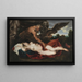 Jupiter og Antiope - Antoine van Dyck — indrammet kunstværk på væggen