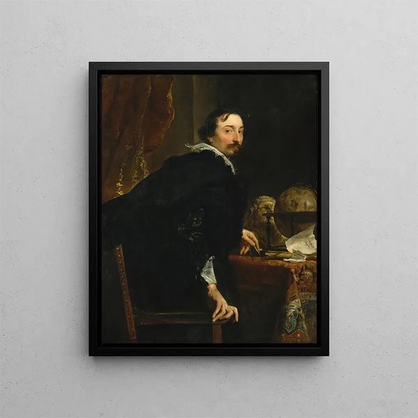 Lucas van Uffel-maleri døde i 1637 - Antoine van Dyck — indrammet kunstværk på væggen