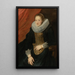 Portrait af en dame - Antoine van Dyck — indrammet kunstværk på væggen