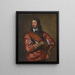 Portrait af Sir John Mennes - Antoine van Dyck — indrammet kunstværk på væggen