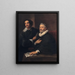 Portræt af gravørerne Pieter De Jode den Ældre og Pieter De Jode den Yngre - Antoine van Dyck — indrammet kunstværk på væggen