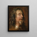 Studie af et portræt af en skægget mand - Antoine van Dyck — indrammet kunstværk på væggen