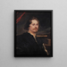 Portrait af Pieter Soutman - Antoine van Dyck — indrammet kunstværk på væggen