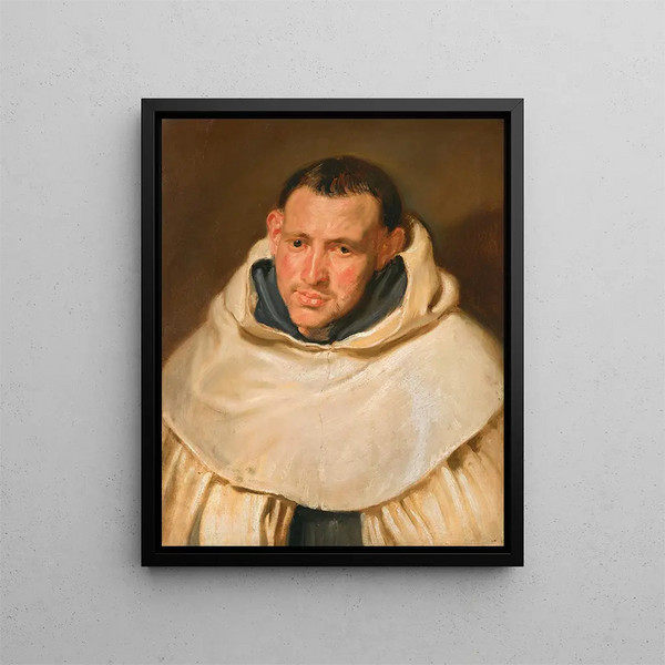 Portrait af en karmelittisk munk - Antoine van Dyck — indrammet kunstværk på væggen