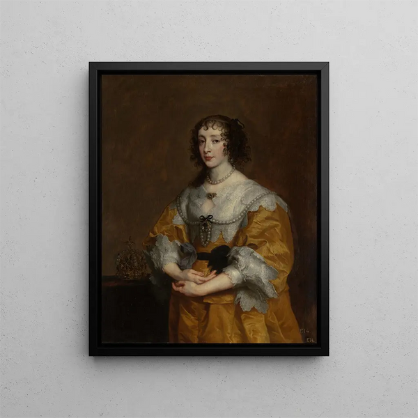 La reine Henriette Marie - Antoine van Dyck — indrammet kunstværk på væggen