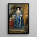 Dronning Henriette Marie med Sir Jeffrey Hudson - Antoine van Dyck — indrammet kunstværk på væggen