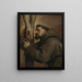 Saint François d'Assise ved foden af korset - Antoine van Dyck — indrammet kunstværk på væggen