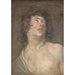 Studie af en ung mand, der kigger opad Saint Sebastian - Antoine van Dyck — visning af kunstværket