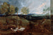 Landskab ved solnedgang med en hyrde og hendes flok - Antoine van Dyck — visning af kunstværket