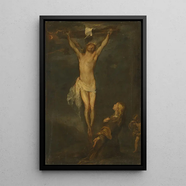 Reproduktion af maleriet La Crucifixion med hellige Rosalie - Antoine van Dyck