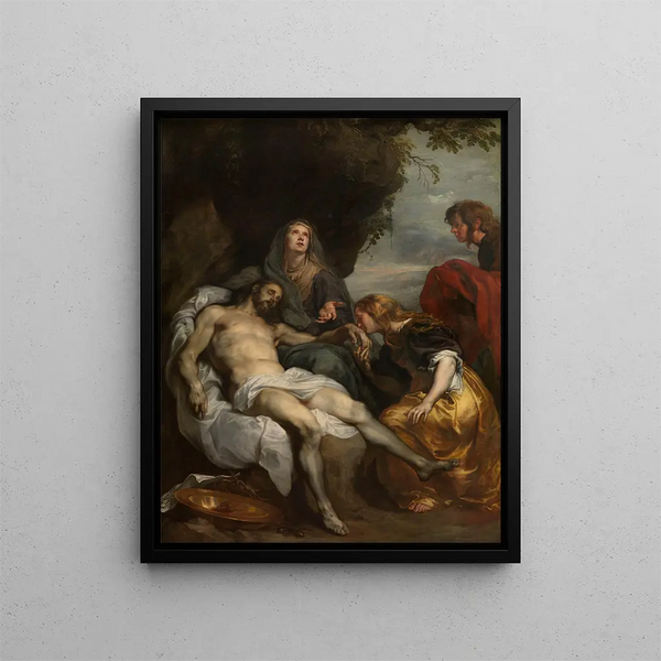 La Lamentation sur le Christ mort - Antoine van Dyck — indrammet kunstværk på væggen