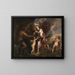 Thétis-maleri modtager Achille's nye rustning i Vulcains værksted - Antoine van Dyck — indrammet kunstværk på væggen