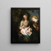 Jomfru Maria med Barnet og Sankt Katharina af Alexandria - Antoine van Dyck — indrammet kunstværk på væggen