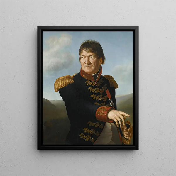Portrait af baron Ségoing de Laborde - Antoine-Jean Gros — indrammet kunstværk på væggen