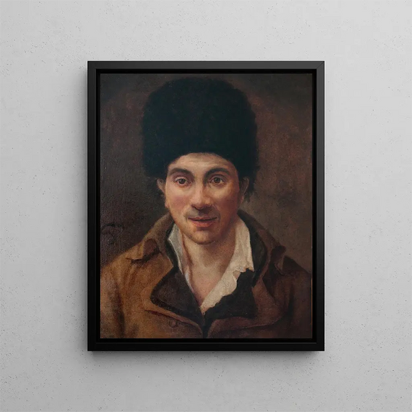 Portraitmaleri af den formodede skomager Simon - Antoine-Jean Gros — indrammet kunstværk på væggen