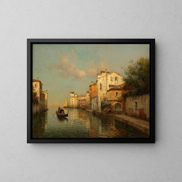 Canal à Venise - Antoine Bouvard — indrammet kunstværk på væggen
