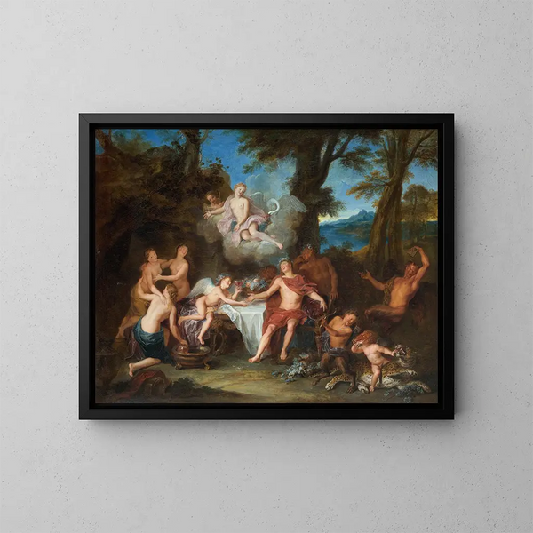 L'Alliance af Bacchus og Cupido - Antoine Coypel — indrammet kunstværk på væggen