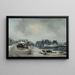 Vue de l'île Louviers, effet de neige - Antoine Perrot — indrammet kunstværk på væggen