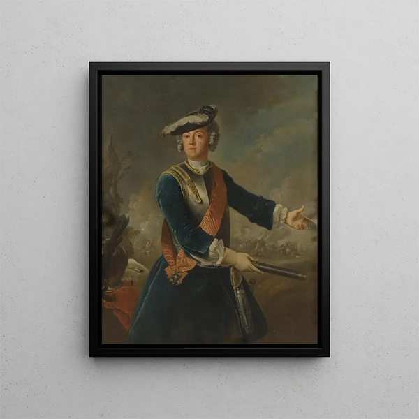 Auguste Vilhelm 1722-1758 Prinsen af Preussen - Antoine Pesne — indrammet kunstværk på væggen