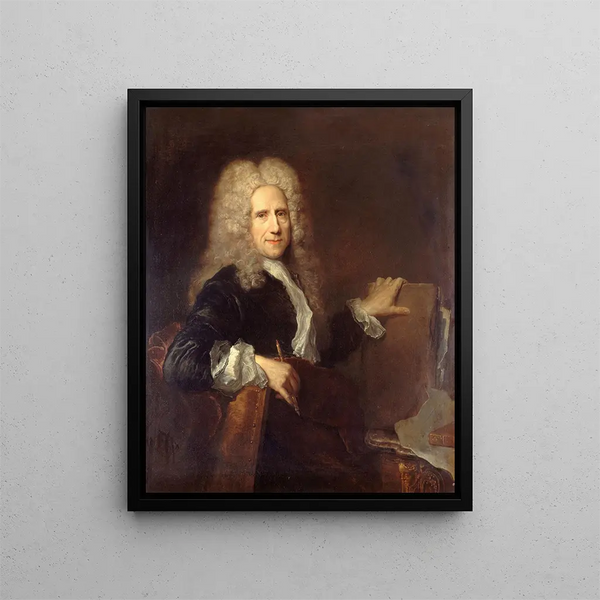 Jean Mariette 1660-1724 gravør af kongen - Antoine Pesne — indrammet kunstværk på væggen