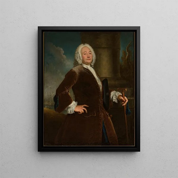 Portrait af Heinrich Vogell - Antoine Pesne — indrammet kunstværk på væggen